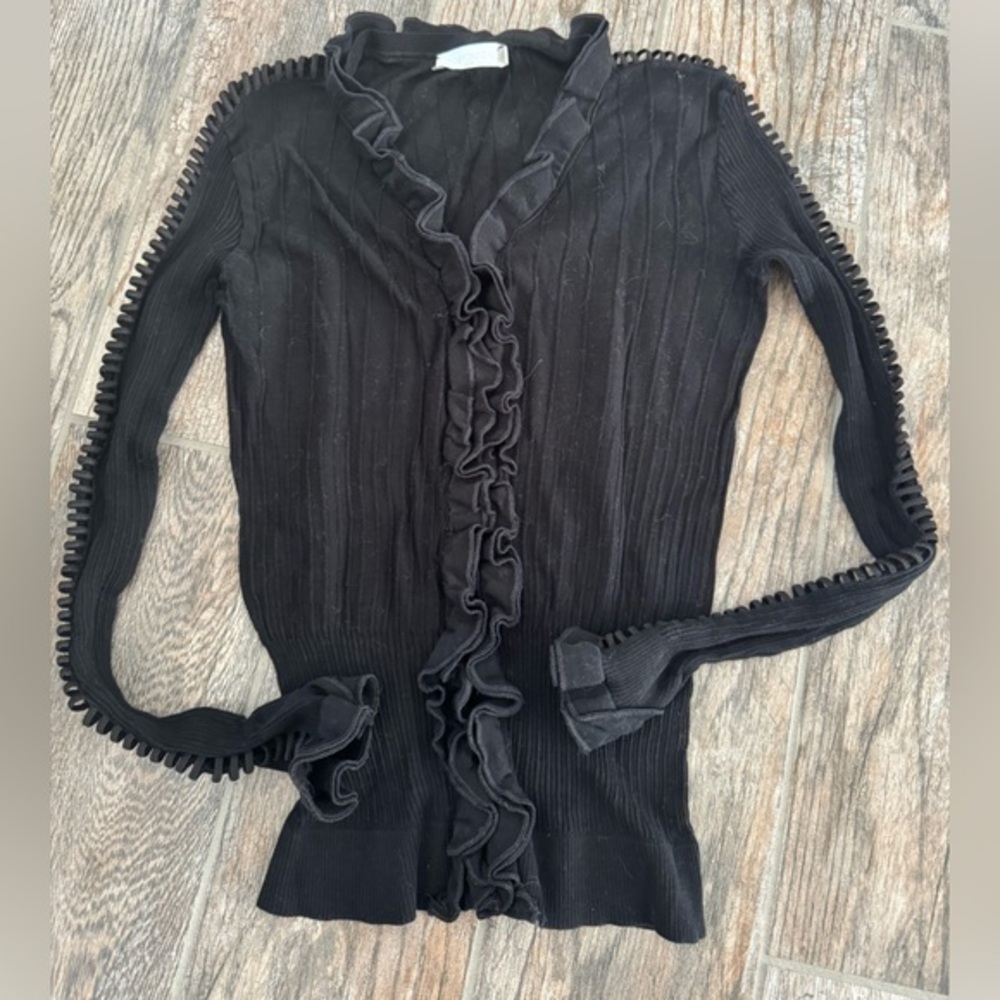Anne Fontaine Parfaite Ajorune Elegant Black cardigan size 38